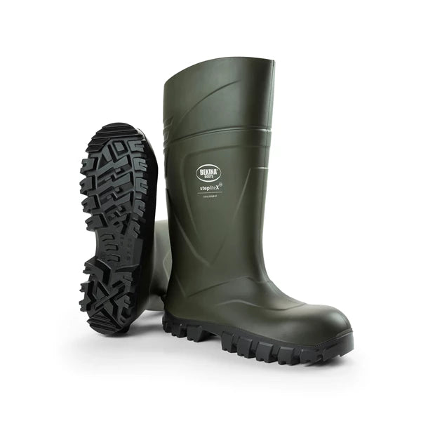 Bekina    Safety Wellington - StepliteX - SolidGrip Steel Toe Cap & Midsole (S5) in Green