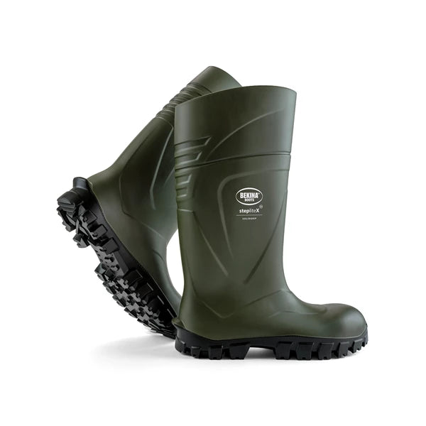 Bekina    Safety Wellington - StepliteX - SolidGrip Steel Toe Cap & Midsole (S5) in Green
