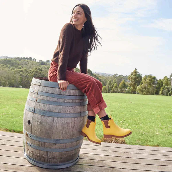 Merry People Bobbi Sunflower Yellow Ankle Wellington Boot