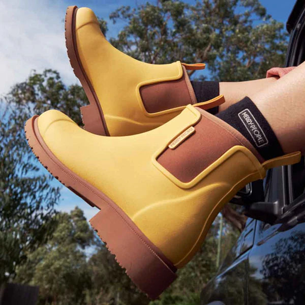 Merry People Bobbi Sunflower Yellow Ankle Wellington Boot