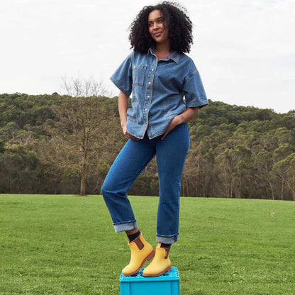 Merry People Bobbi Sunflower Yellow Ankle Wellington Boot