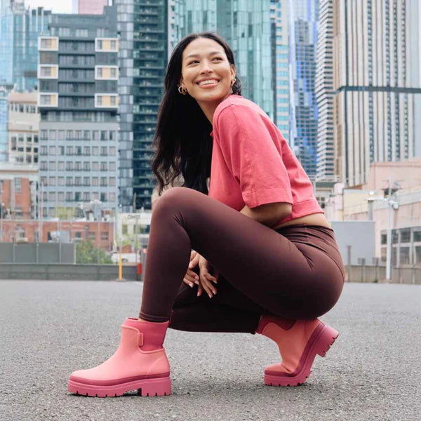 Merry People Tully Ankle Wellington Boot - Watermelon