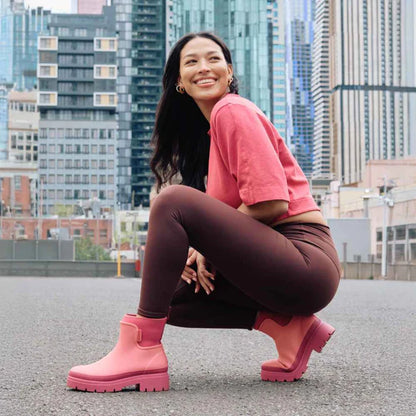 Merry People Tully Ankle Wellington Boot - Watermelon