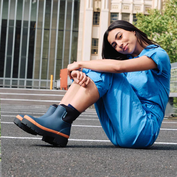 Merry People Tully Ankle Wellington Boot - Blueberry