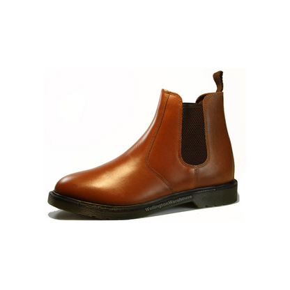 Oaktrak Walton Leather Pull on Boots in Chestnut Finish for Infant / Small Child