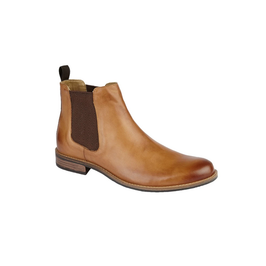Roamers Tan Leather Chelsea Dealer Boots - M 163 BT