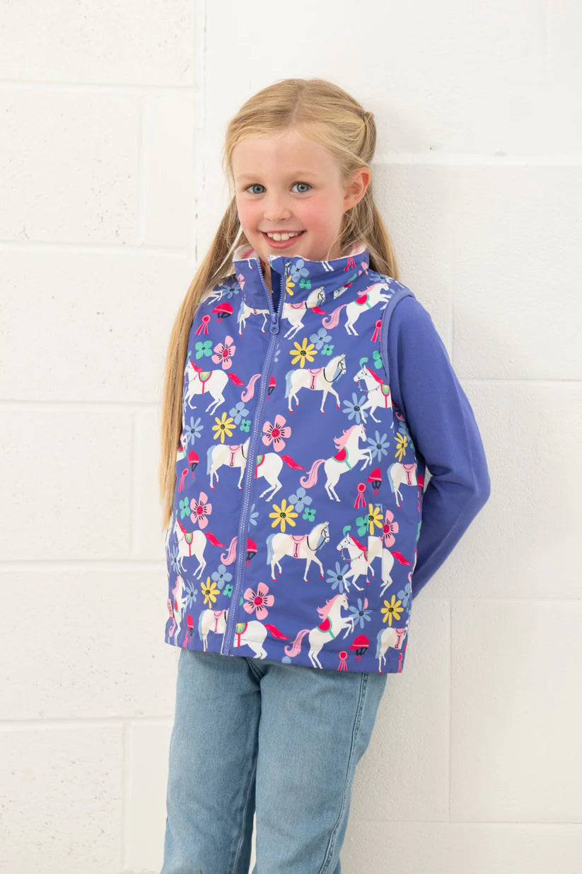 Lighthouse Children's Alex Gilet - Horse Print