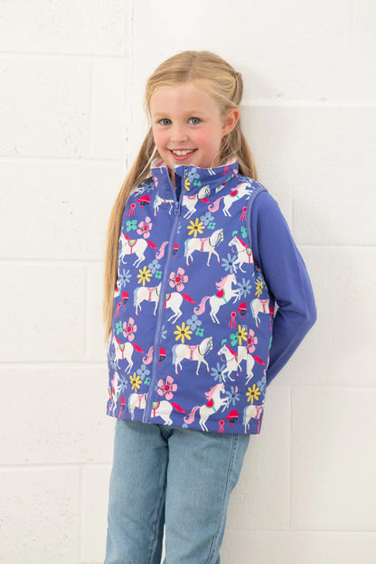 Lighthouse Children's Alex Gilet - Horse Print