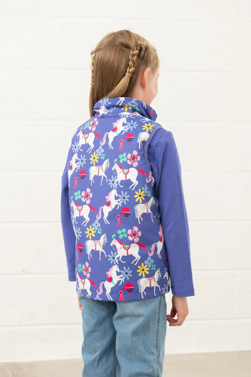 Lighthouse Children's Alex Gilet - Horse Print