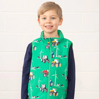 Lighthouse Children's Alex Gilet - Tractor Wind Turbine Print