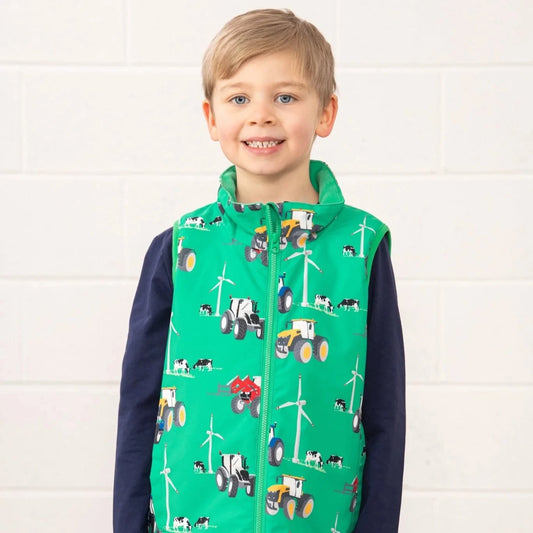 Lighthouse Children's Alex Gilet - Tractor Wind Turbine Print