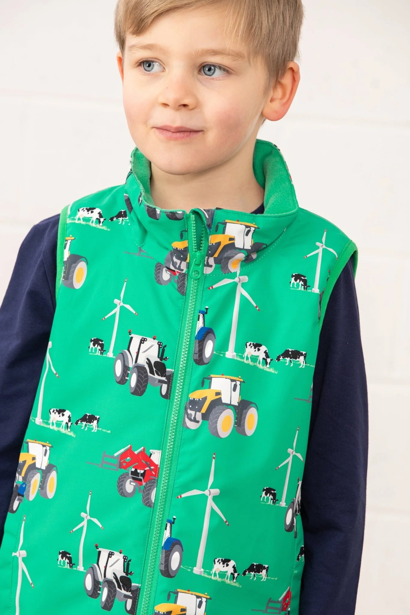 Lighthouse Children's Alex Gilet - Tractor Wind Turbine Print
