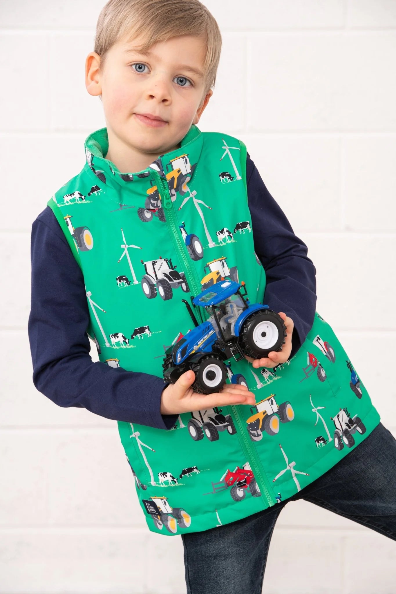 Lighthouse Children's Alex Gilet - Tractor Wind Turbine Print