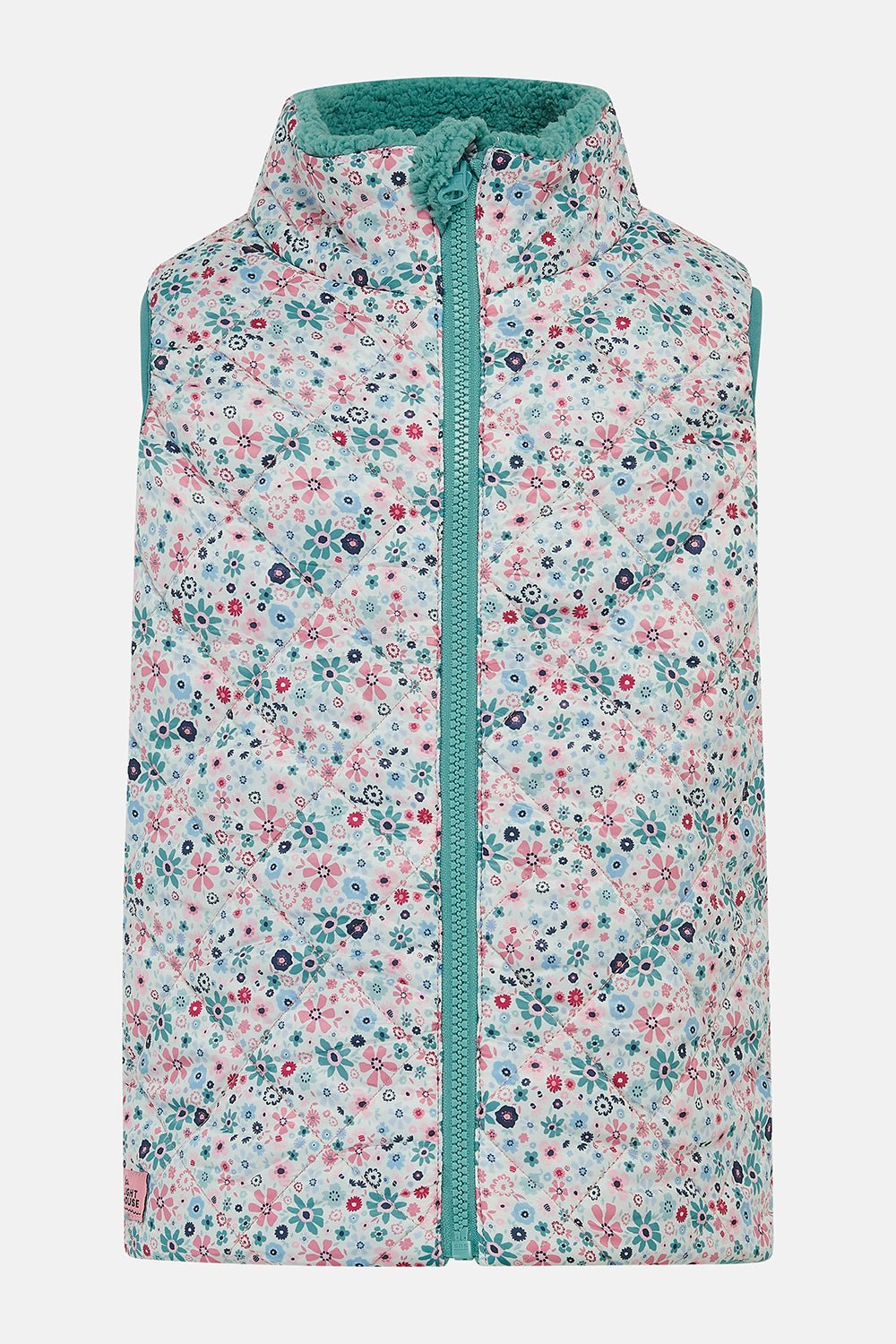 Lighthouse Amber Reversible Gilet - Teal Floral