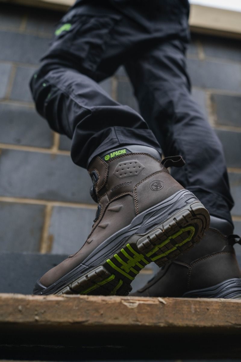 Apache Churchill Brown Waterproof FITGO Safety Boots