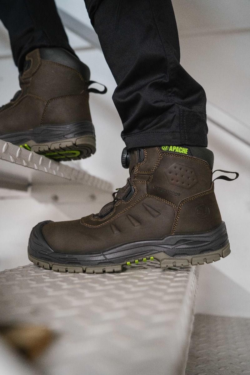 Apache Churchill Brown Waterproof FITGO Safety Boots