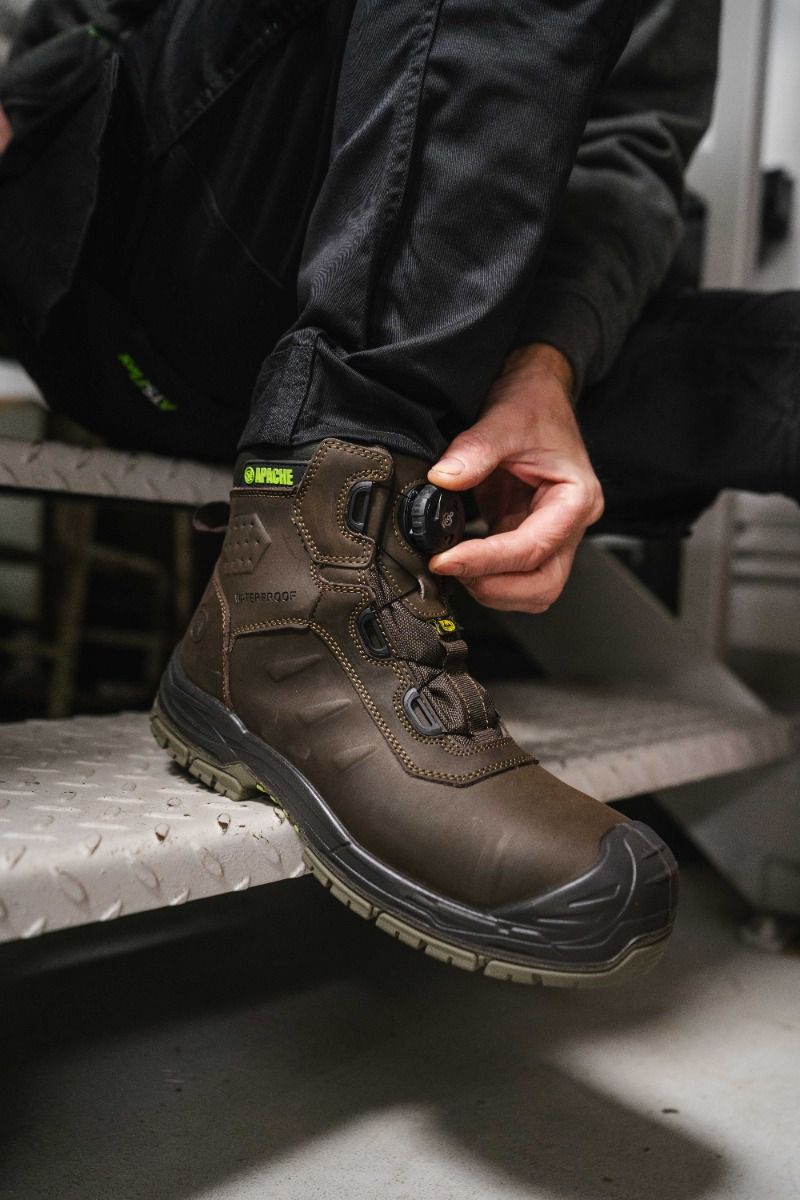 Apache Churchill Brown Waterproof FITGO Safety Boots