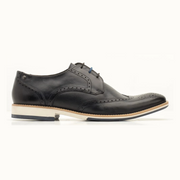 Base London Navy Hewitt Burnished Style Brogue