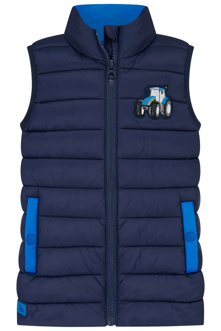 Lighthouse Abel Gilet in Blue Tractor
