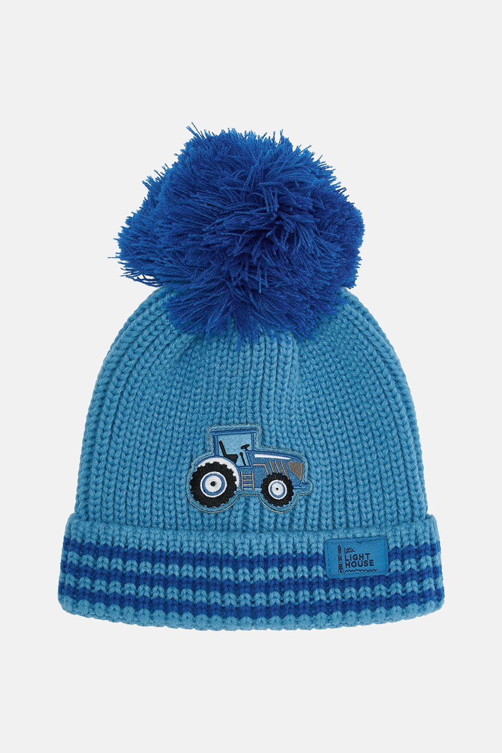 Lighthouse Children’s Bobbie Bobble Hat - Blue Tractor