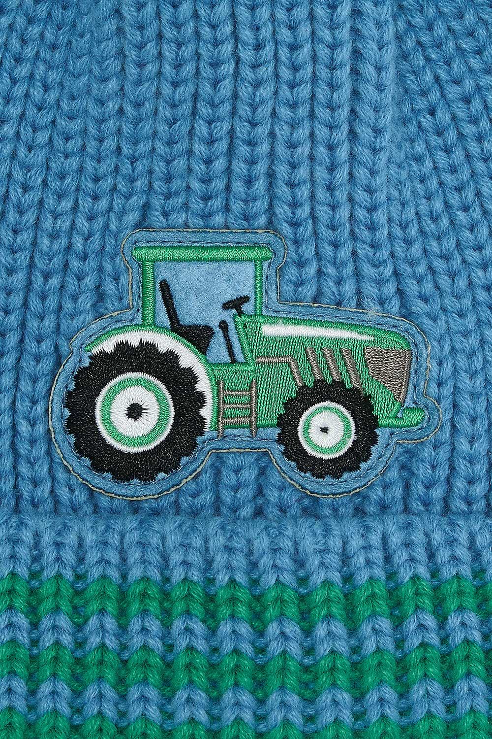 Lighthouse Children’s Bobbie Bobble Hat - Green Tractor
