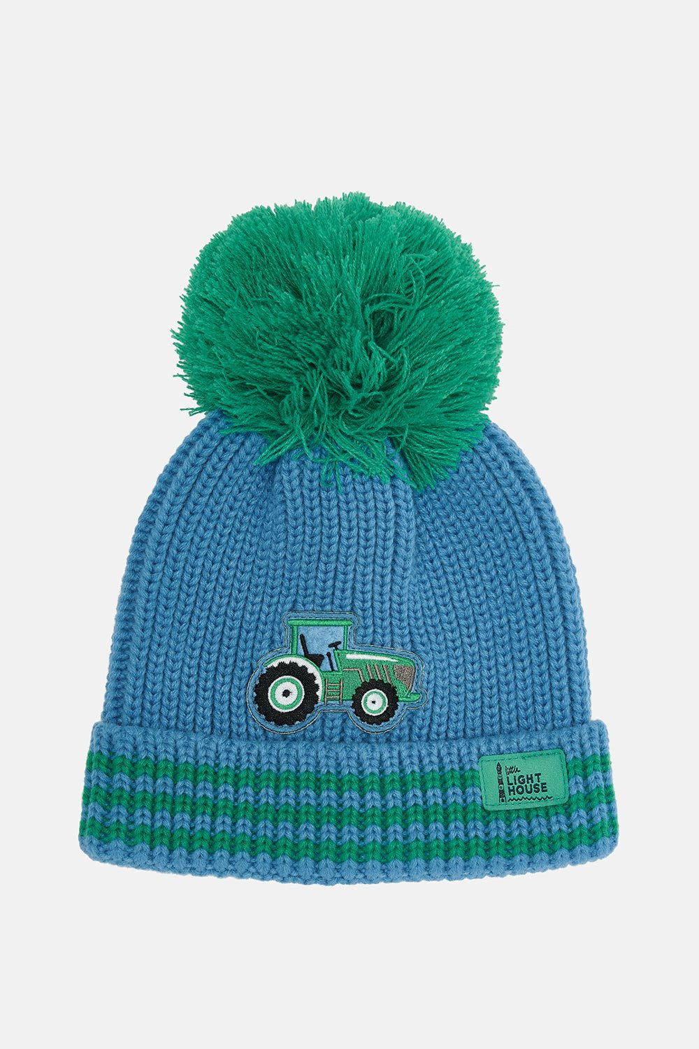 Lighthouse Children’s Bobbie Bobble Hat - Green Tractor