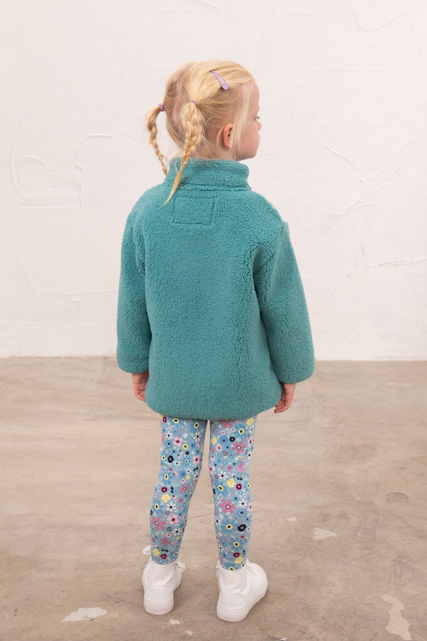 Lighthouse Cassie Fleece - Teal Floral