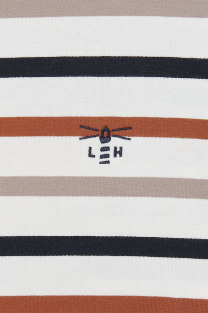 Lighthouse Causeway Breton Top - Rust Mocha Black Stripe