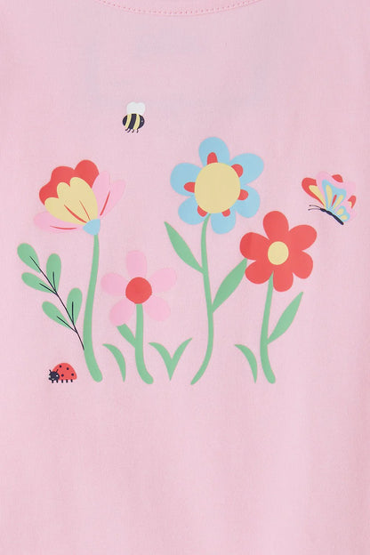 Lighthouse Causeway Swing Tee - Flower & Butterfly