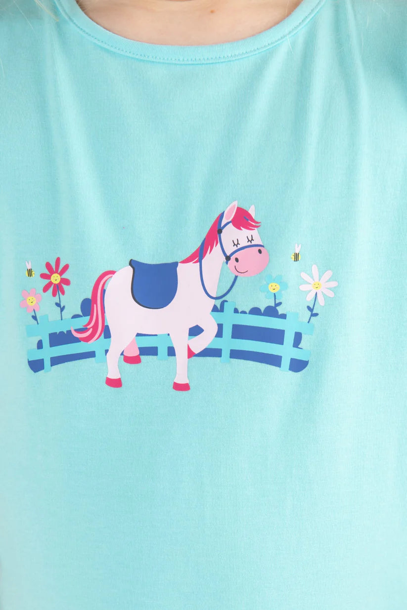 Lighthouse Causeway Swing Tee - Pony Print