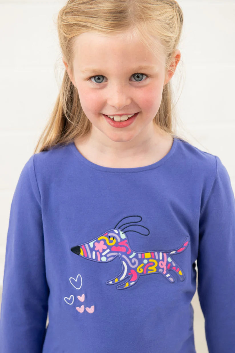 Lighthouse Causeway L/S Top - Dog Print