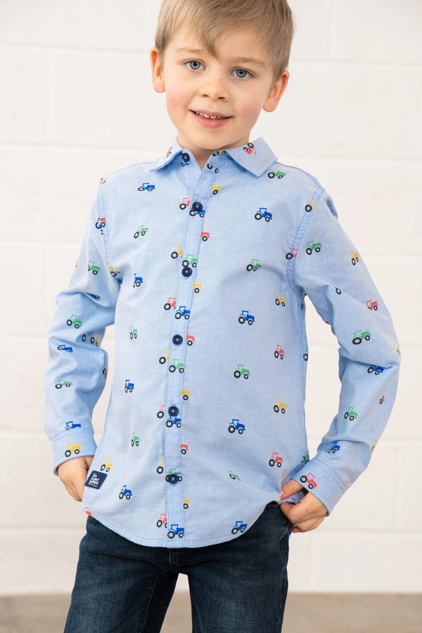 Lighthouse Charlie Shirt - Tractor Print