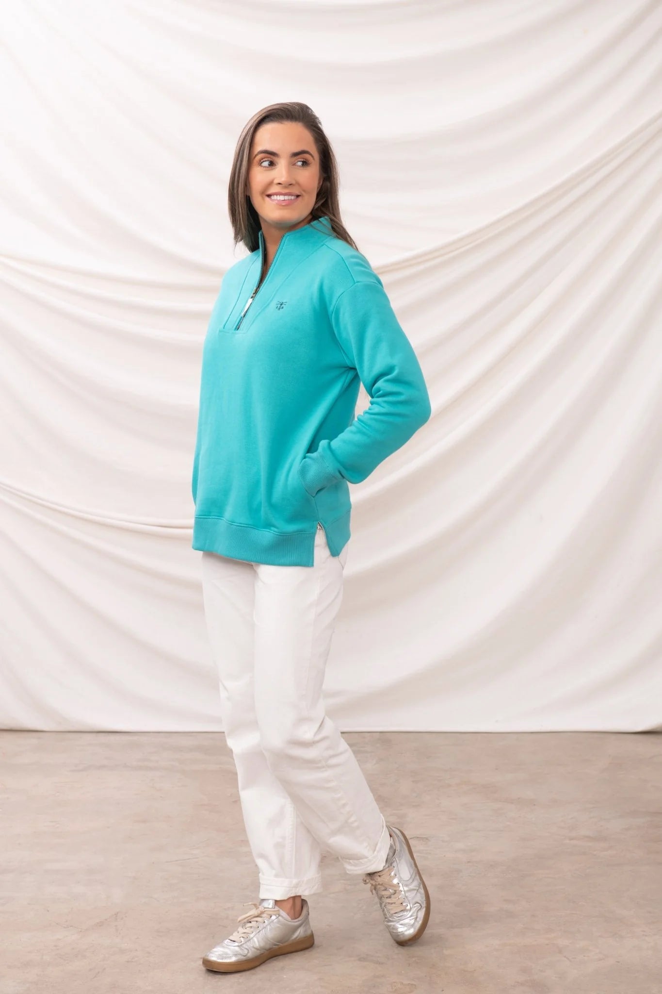 Lighthouse Coral Jersey - Soft Teal