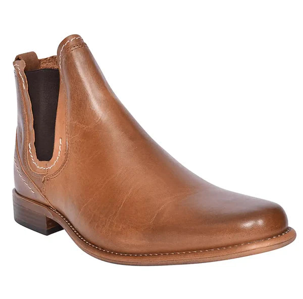 Escape Mens Austin Leather Chelsea Boots in Tan
