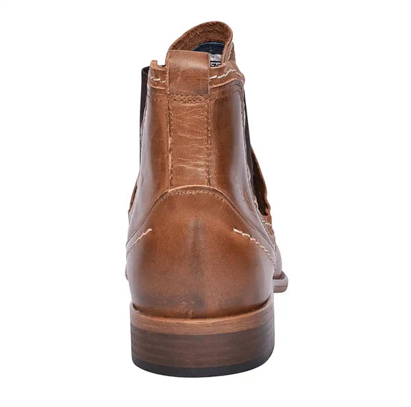 Escape Mens Austin Leather Chelsea Boots in Tan