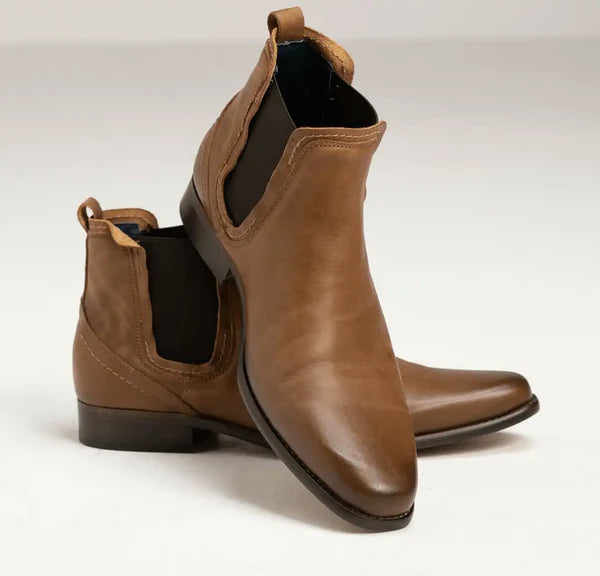 Escape Mens Austin Leather Chelsea Boots in Tan