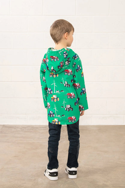 Lighthouse Boys Ethan Jacket - Tractor Wind Turbine Print