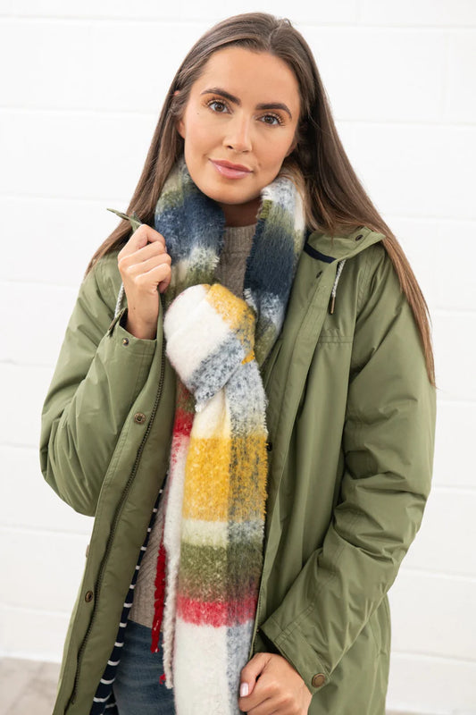 Lighthouse Eva Long Ladies Coat In Olive
