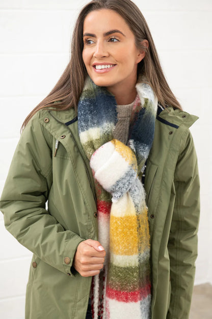 Lighthouse Eva Long Ladies Coat In Olive