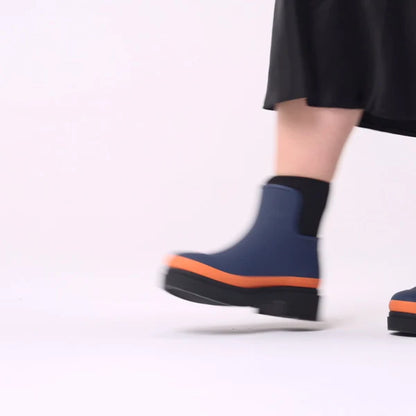 Merry People Tully Ankle Wellington Boot - Blueberry