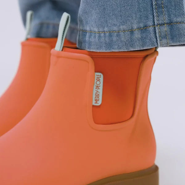 Merry People Bobbi Sherbet Orange Ankle Wellington Boot