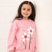 Lighthouse Flora Sweatshirt - Dusky Pink & Flowers