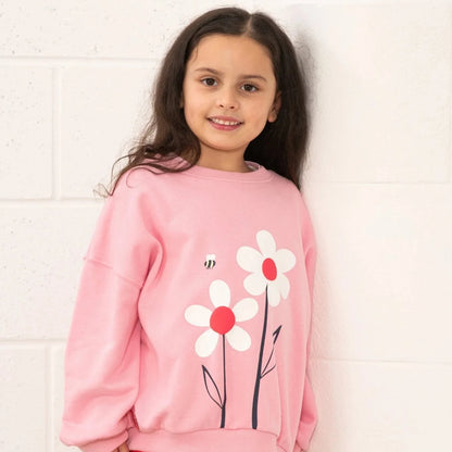 Lighthouse Flora Sweatshirt - Dusky Pink & Flowers