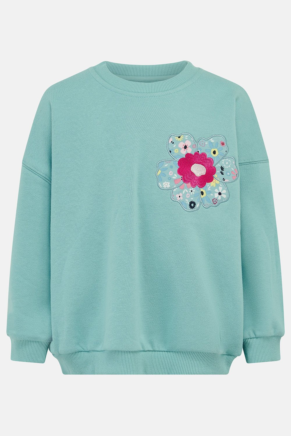 Lighthouse Flora Sweatshirt - Pastel Teal