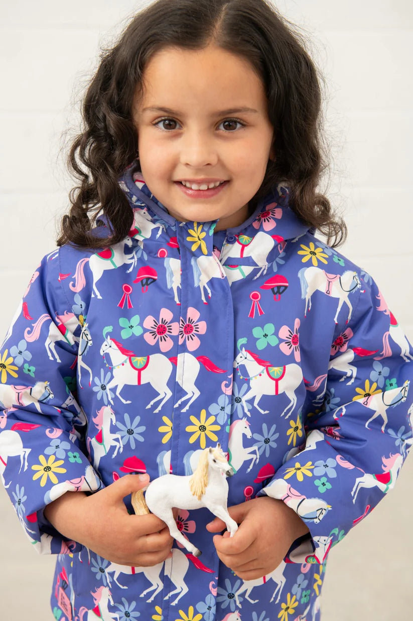 Lighthouse Girls Freya Coat - Horse Print