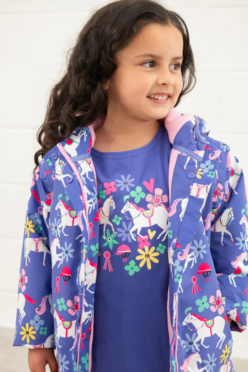 Lighthouse Girls Freya Coat - Horse Print