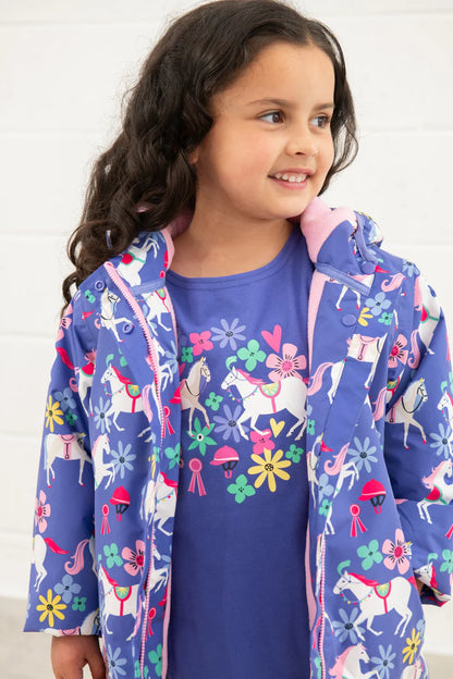 Lighthouse Girls Freya Coat - Horse Print