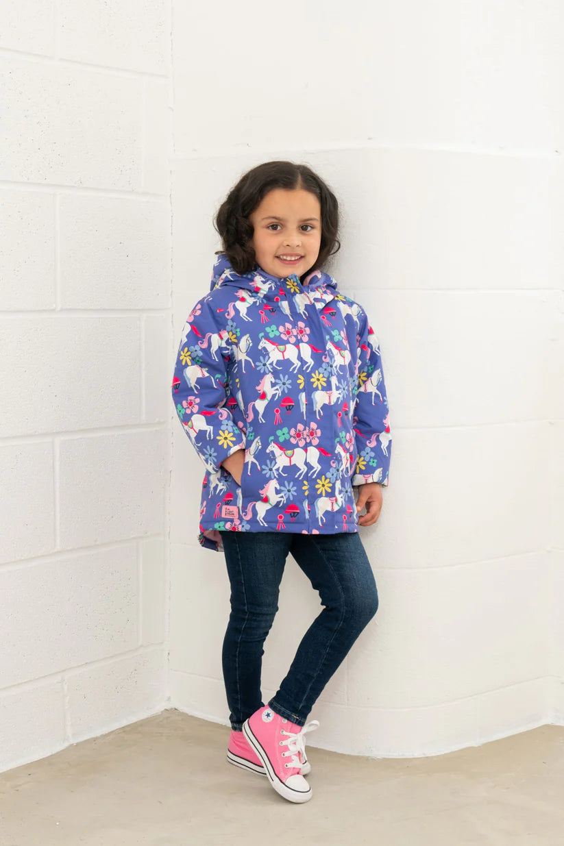 Lighthouse Girls Freya Coat - Horse Print