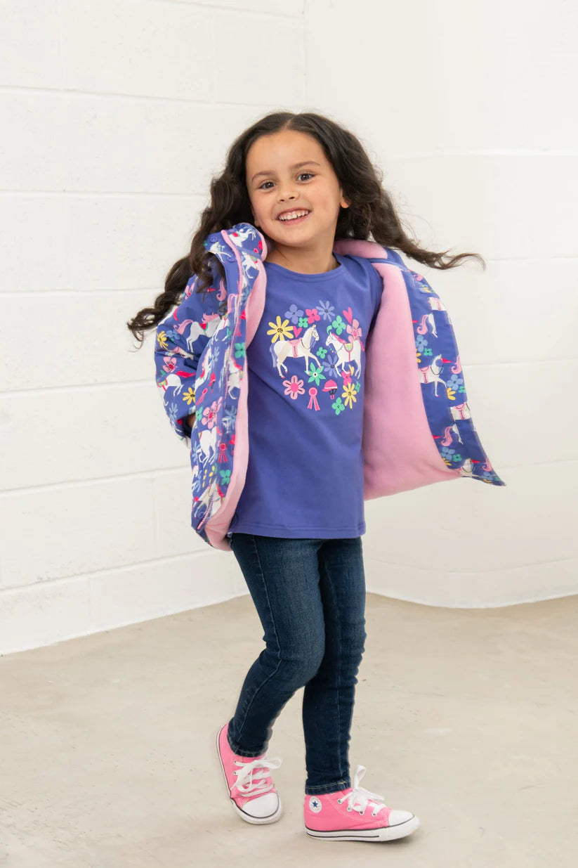 Lighthouse Girls Freya Coat - Horse Print
