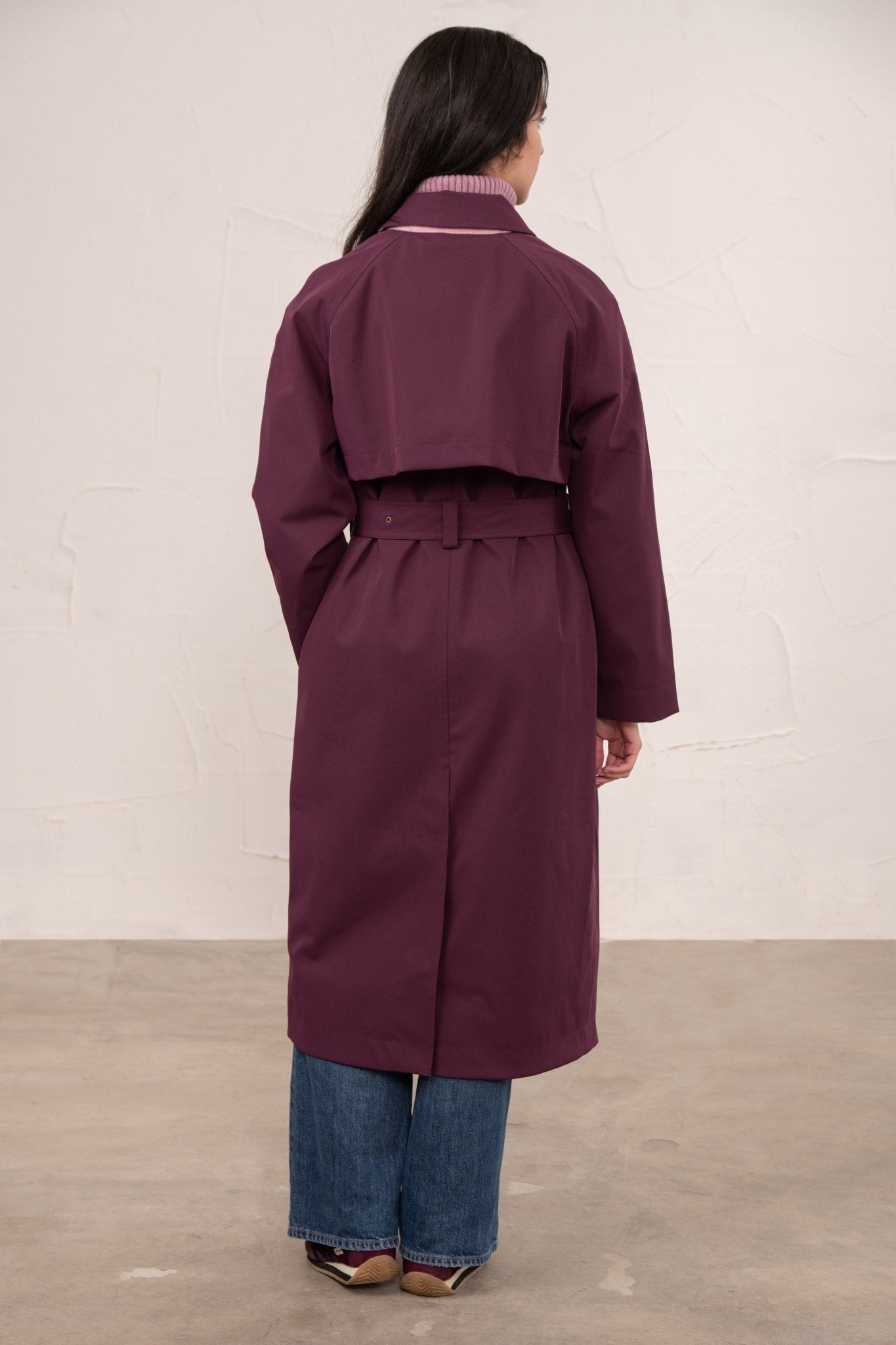 Lighthouse Harper Waterproof Trench Coat - Damson